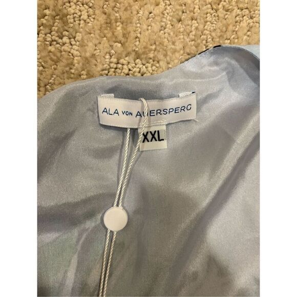 Ala von Auersperg Women's Leaf Print Silk Caftan Rita Dress Multicolor 2XL NWT - Picture 5 of 10